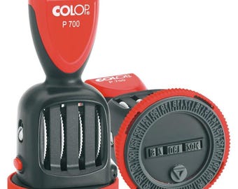 Time and Date Stamp - Colop P700/24H - 24 Hours - DD. MM. YYY - Round, 48mm in Diameter