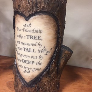 Candle Soy All Wax Log With Personalized Friendship Quote Gift for Friend