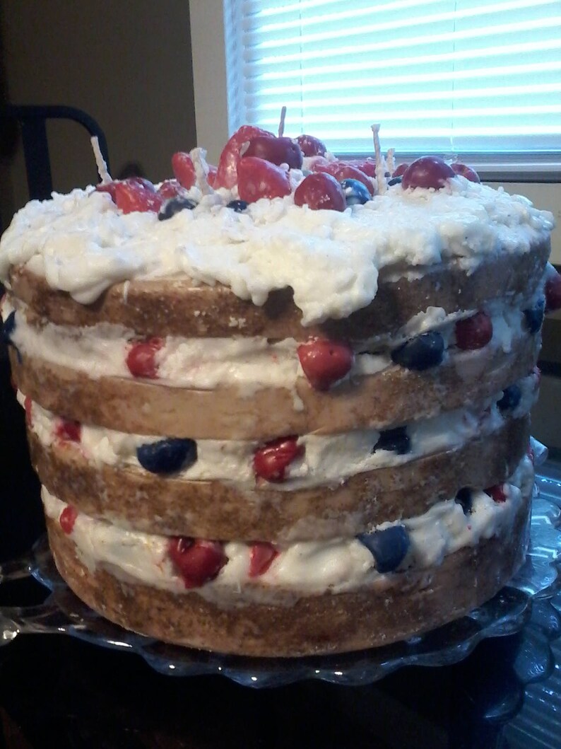 Layered Frosted Cake Candle Highly Scented HUGE 12 pounds 6 Etsy