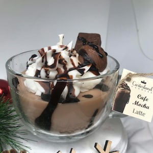 Latte Candles Large delicious “flavors” handmade coffee lovers dessert Mother’s Day Gift For Her Scented Gourmet Drink Candle Christmas gift
