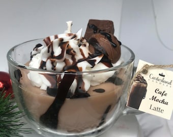 Latte Candles Large delicious “flavors” handmade coffee lovers dessert Mother’s Day Gift For Her Scented Gourmet Drink Candle Christmas gift