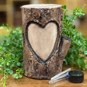 Personalize DIY Candle Couples Carve your own Names /Initials/Date on Tree Kit Romantic Valentine’s Day Anniversary Wedding Craft Gift