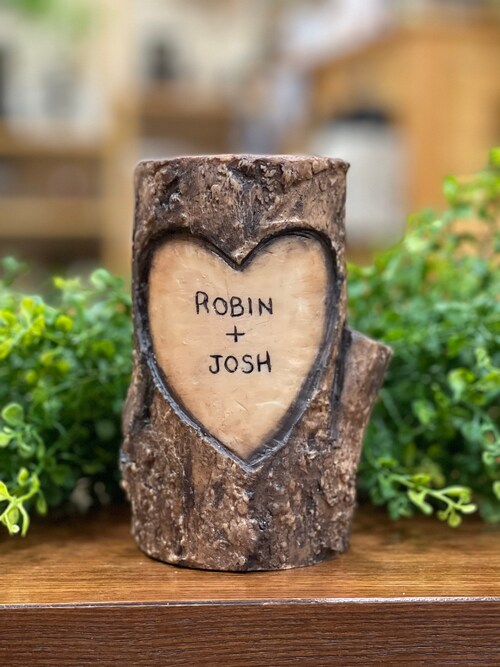 Personalized Log Candle