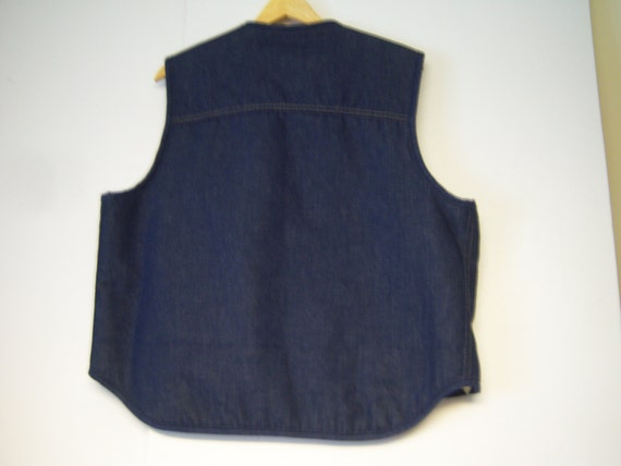 Vintage Sears and Roebuck, Man's Dark Denim Vest,… - image 4