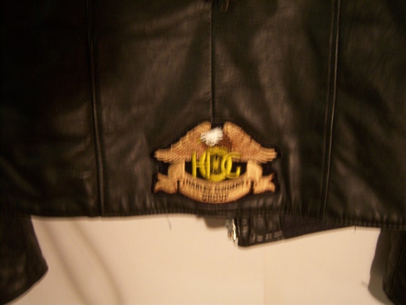 Vintage TRD Black Leather Jacket, Harley Davidson… - image 4