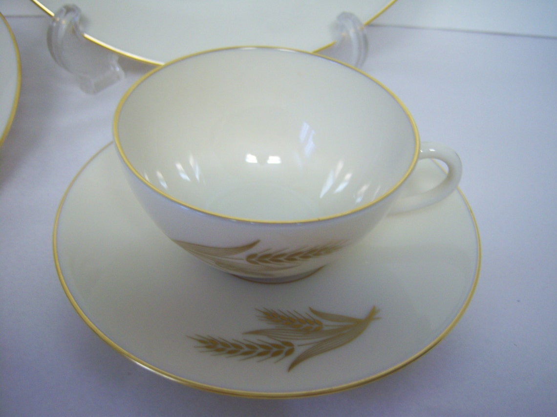 Lenox R441 China Harvest Wheat Pattern Six Piece Place Etsy