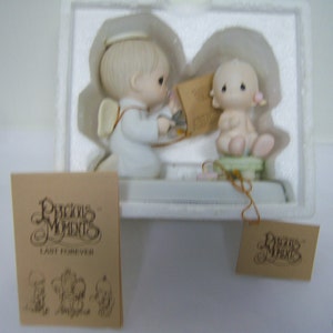 Baby&#39;s First Haircut, Precious Moments, Figurine, Dove Mark, Pre Owned,  Original Box Included, Shows Wear,  #12211, No Damage, As Found