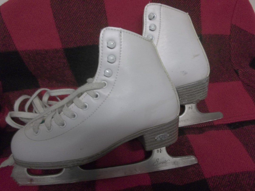 Lot 2 Vintage White Ice Skates Girl's Size 2 for Etsy