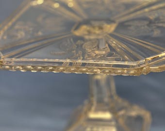 EAPG Campbell, Jones & Co. 1883 - 1910 Cake Stand Diamond Grogan Pattern #83