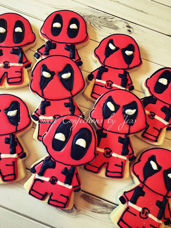 Deadpool Cookies by Sweet Confections by Jess | Catch My Party