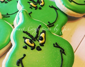 Grinch christmas cookies