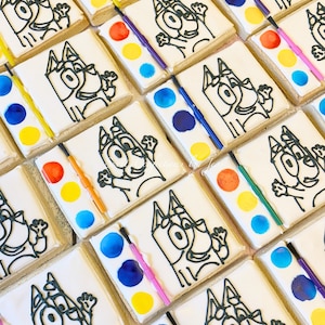 Blue Bingo Paint Cookies