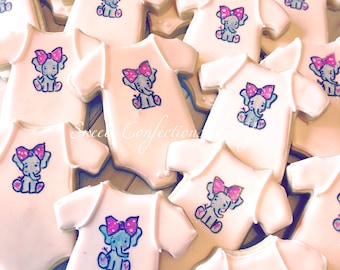 Elephant Onesie cookies