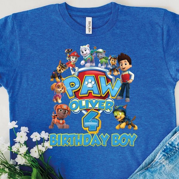 Personalized Birthday Family Shirts | Patrol Birthday Boy Shirt | Patrol Birthday Family Shirt |  Custom Patrol T-Shirt | Paw Birthday Shirt