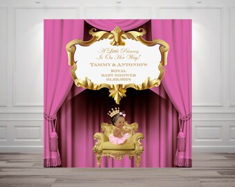 Pink And Gold Princess Crown Baby Shower 1st Birthday Etsy