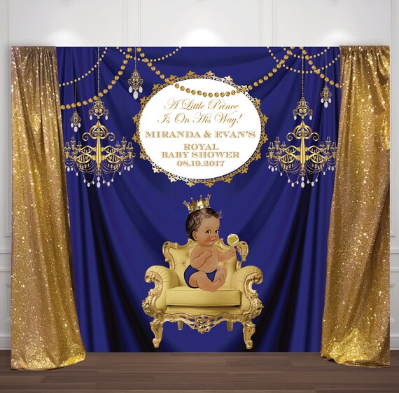 Gold And Royal Blue Prince Crown Baptism Christening Etsy