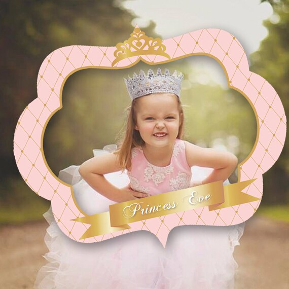 Princesse Rose Et Or Photo Booth Props Cadre Couronne Etsy