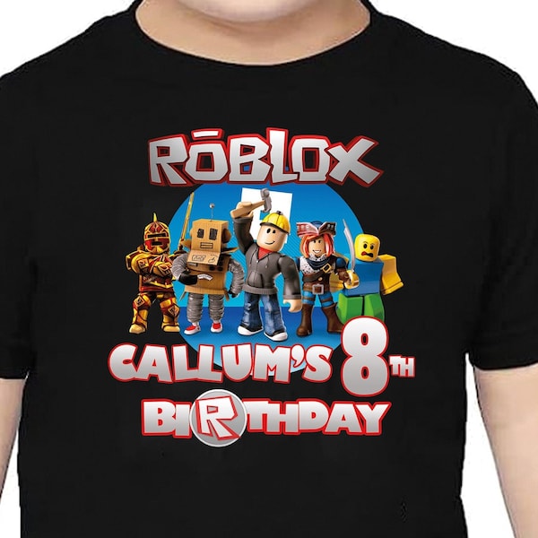 Personalized Roblox Birthday Boy Shirt | Family Birthday Tees | Bday Family Matching | Video Game Birthday Theme | Rblox Birthday Shirt |