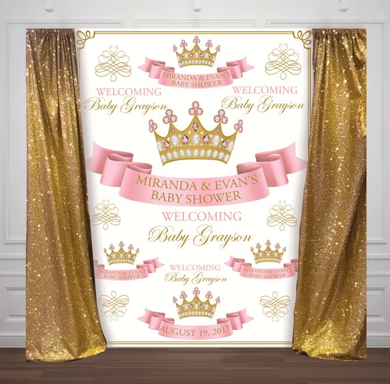Step And Repeat Backdrop Baby Shower Royal Image 0