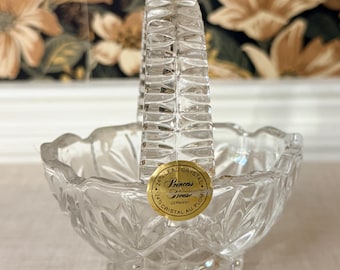 Vintage Princess House 24% lead crystal basket