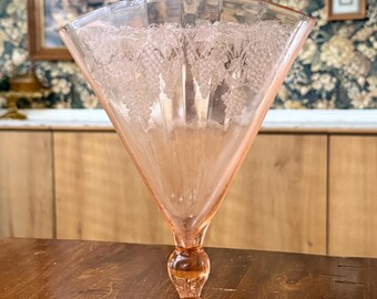 Depression Glass Fan Vase