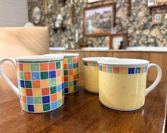 Villeroy Boch Twist Alea Limone, Coffee Mugs and Breakfast Cup, set of 4
