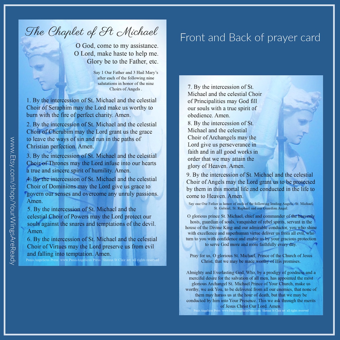 Saint Michael Chaplet with prayer card St Michael Chaplet Etsy