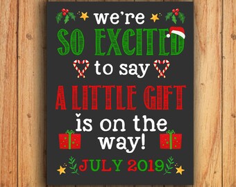 christmas pregnancy announcement etsy christmas baby announcement