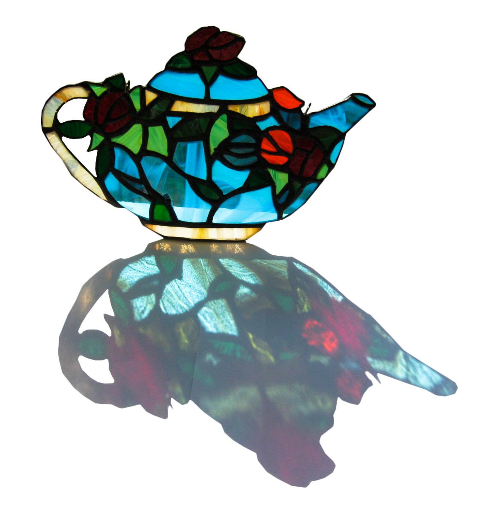 Stained glass teapot Teapot suncatcher Kitchen decor Tea room Etsy