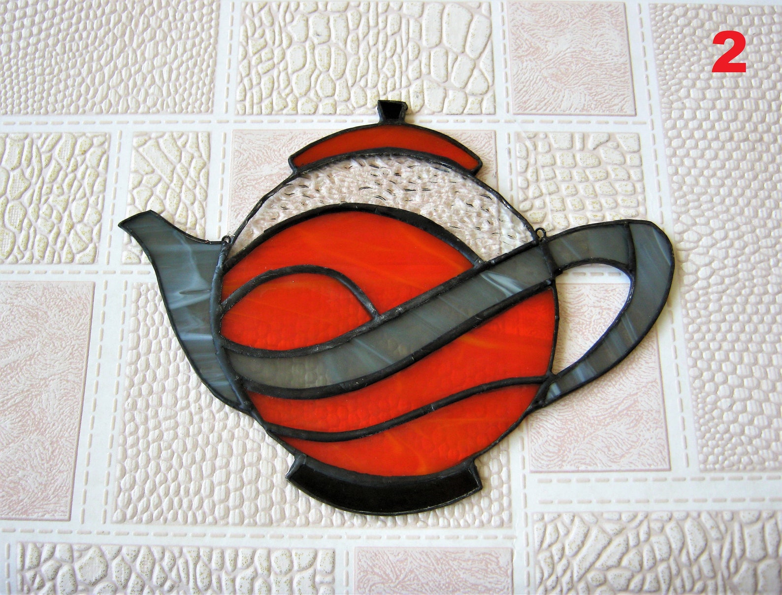 Stained glass teapot Teapot suncatcher Kitchen decor Tea room Etsy
