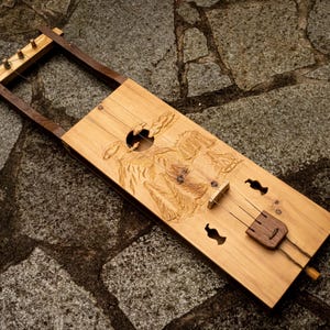 Hand carved Tagelharpa / Talharpa