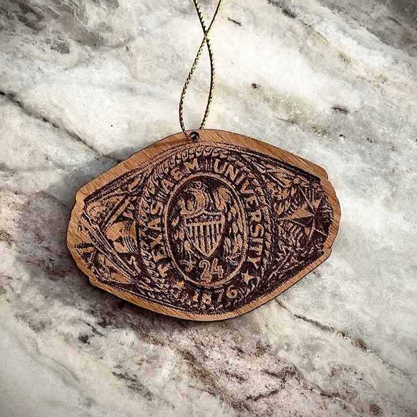 Aggie Ring Wood Ornament with Class Year