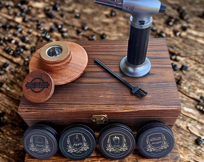 Cocktail Smoker Kit, Oak, Apple, Peach, Mesquite Variety Wood Chips