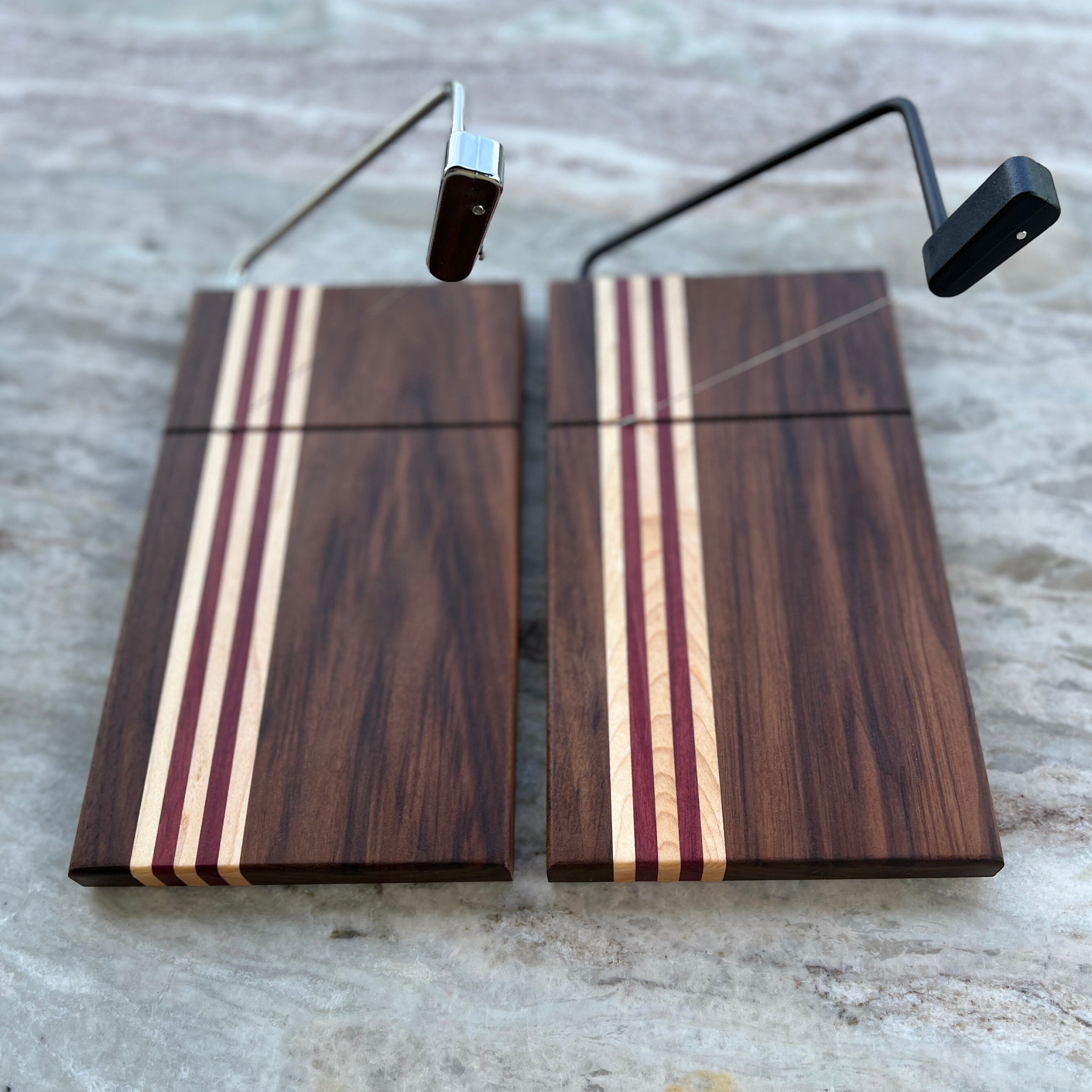 Cheese Board, 7 x 10, Wire Cutter/Cheese Slicer, Wenge & Red Oak Woo –  Thomas Fine Woodworks
