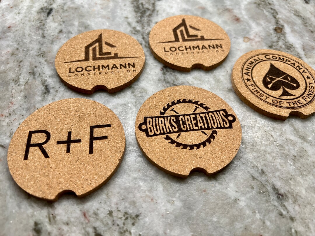 Engraved Car Cup Holder Insert, Cup Holder Insert, Cork Coasters for