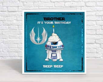 Birthday Cards A5 /& A6 size inspired by R2D2.