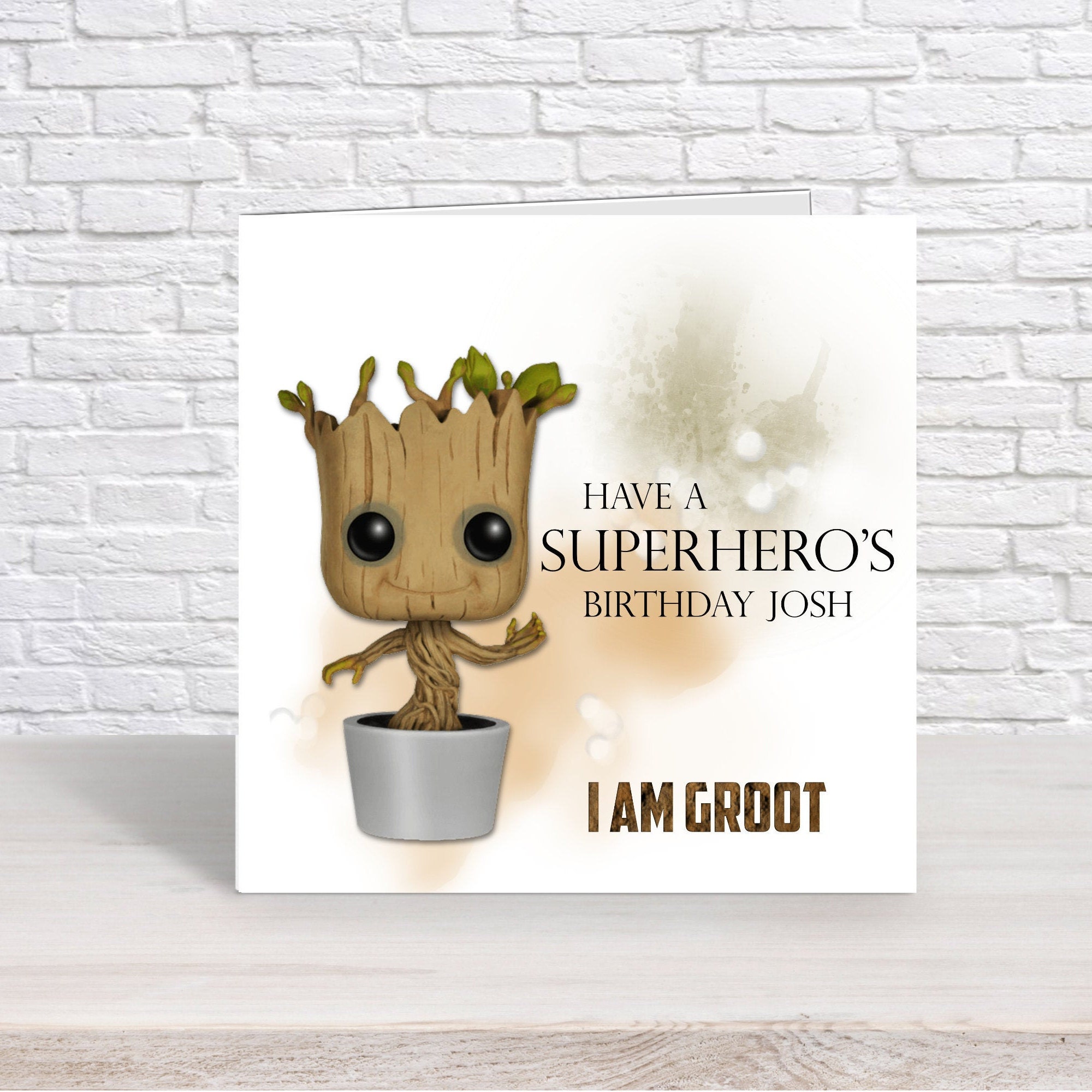 Maison Personnalise Marvel Guardian Galaxy Super Heros Groot Personnalisees Carte D Anniversaire Fetes Occasions Speciales