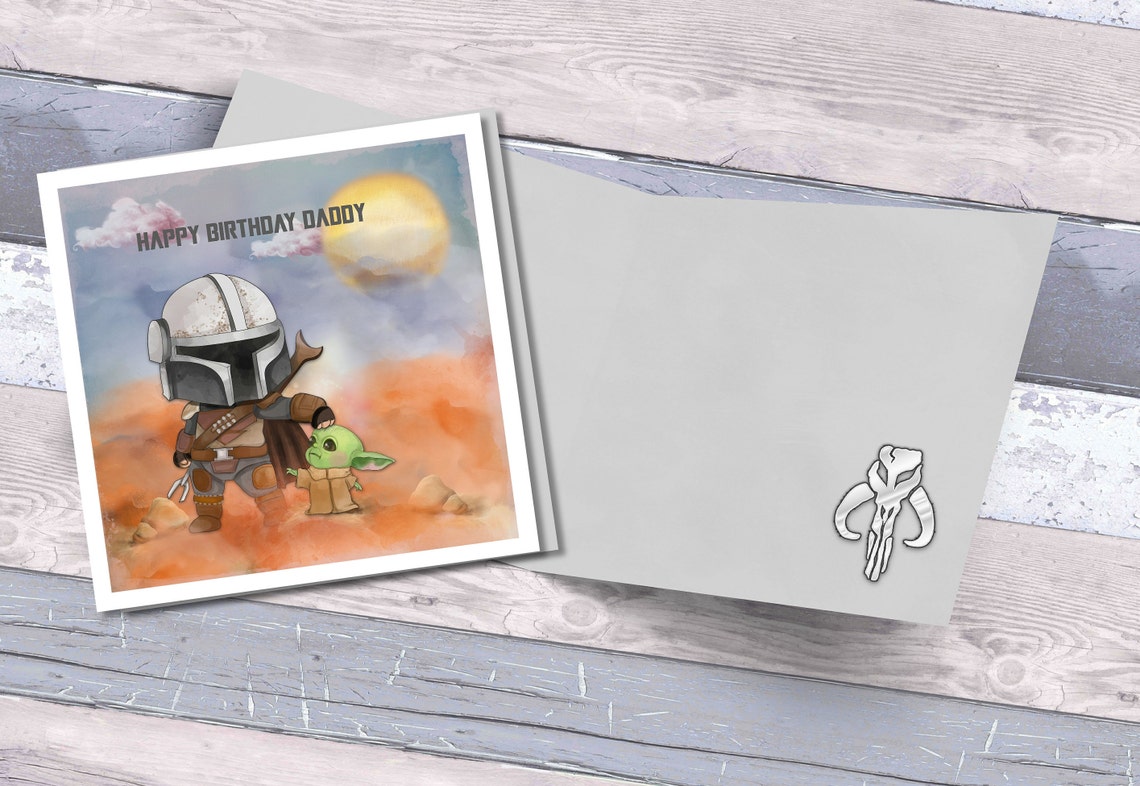 Personalised Star Wars Mandalorian Birthday Card featuring | Etsy