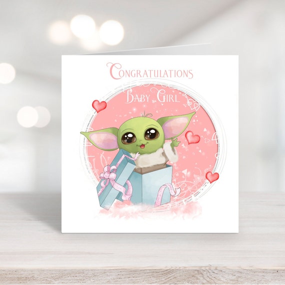 Star Wars Bebe Yoda Nueva Llegada Bebe Tarjeta Personalizada Etsy