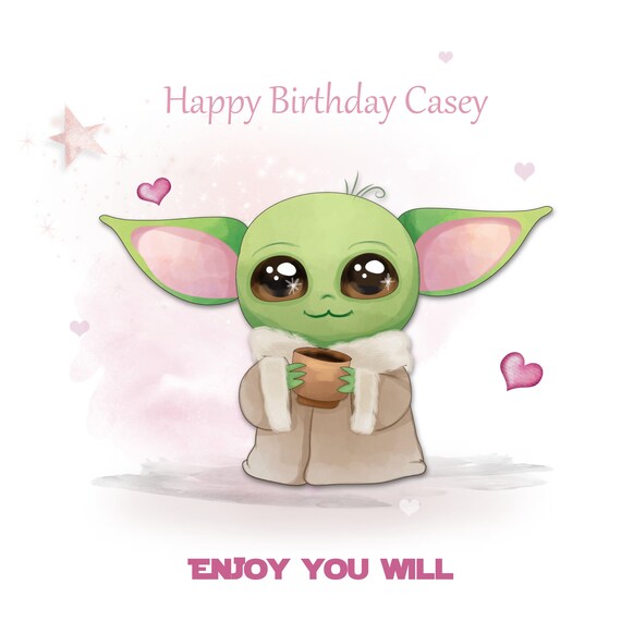 Star Wars Mandalorian Baby Yoda Birthday Card Featuring Yoda Etsy Star Wars Mandalorian Baby Yoda Birthday Card Featuring Yoda Etsy