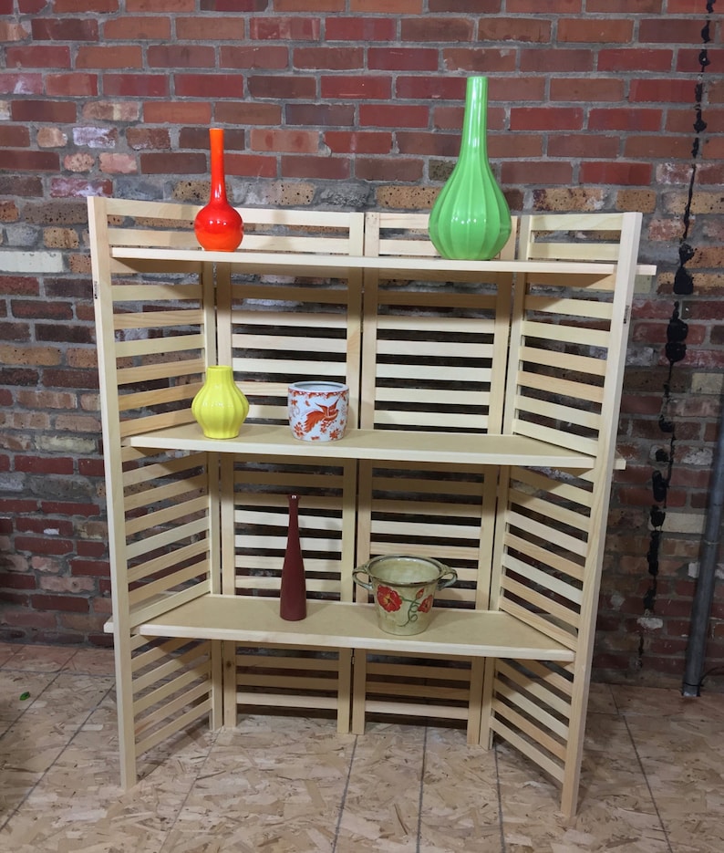 Portable Display Shelving Unit Four panel display unit with Etsy