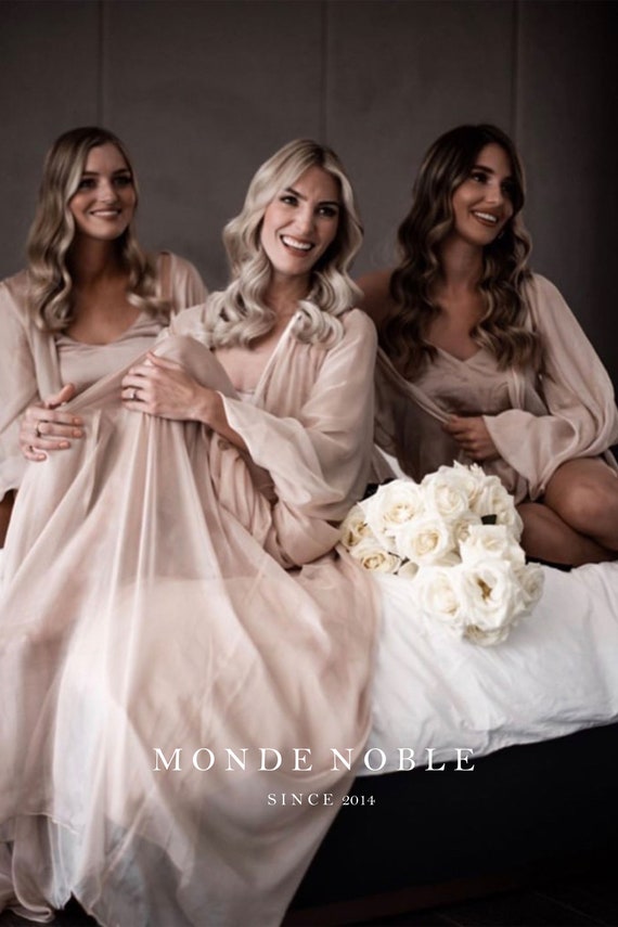 Wedding Robes/ Bridesmaid Robes/ Silk Robes/ Bridesmaids set/ Etsy