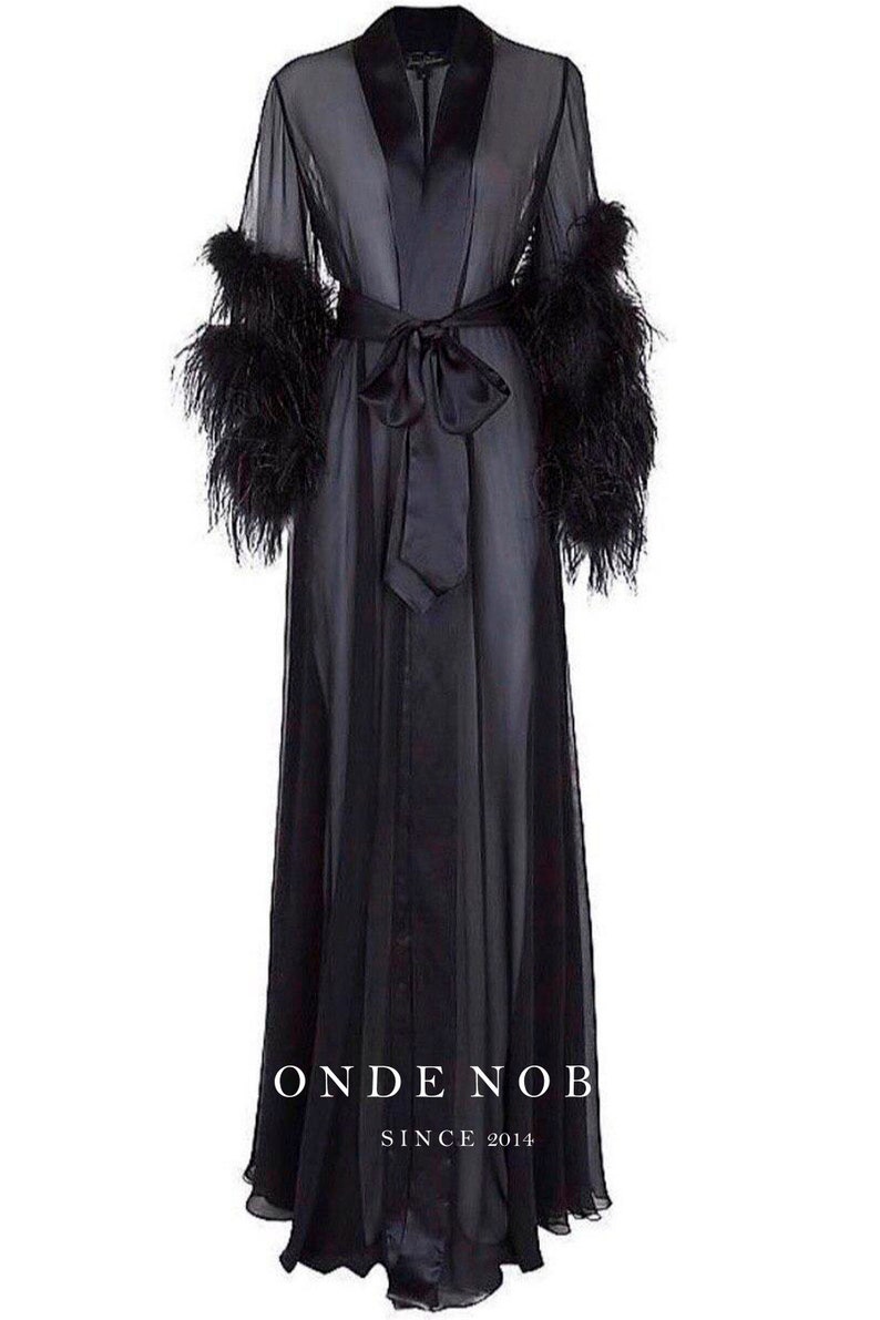 long chiffon robe