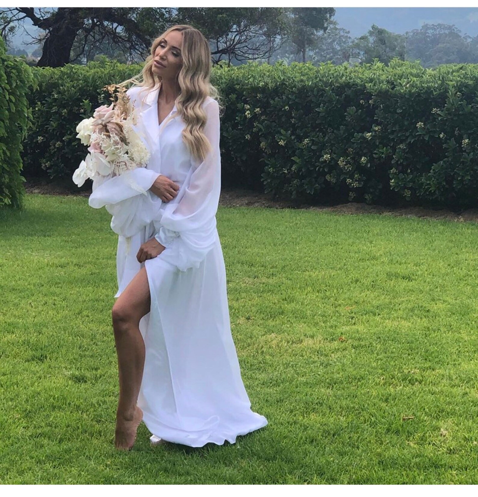 Long silk robe/ Wedding lingerie/ Silk robe/ Bride robe/ Etsy