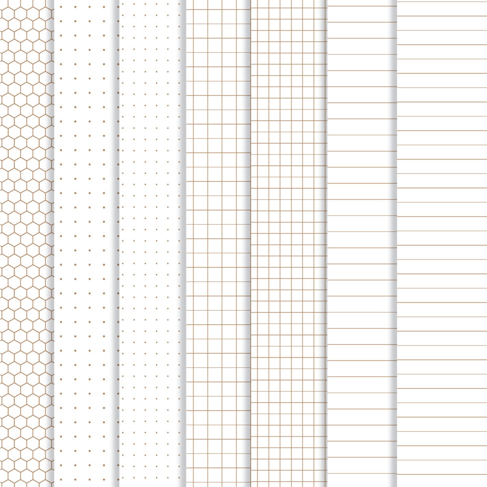 Printable Grids And Lines Brown Etsy