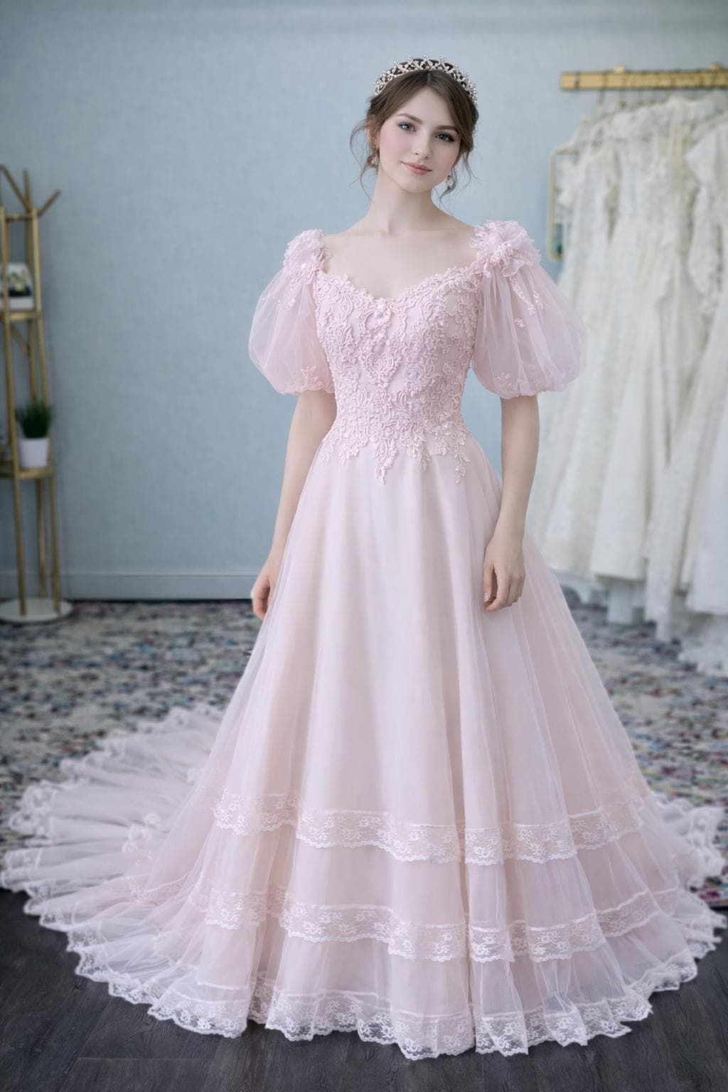 Vintage Hand-dyed Pink Wedding Gown size 10 Vintage Hand-dyed Pink Wedding Gown size 10