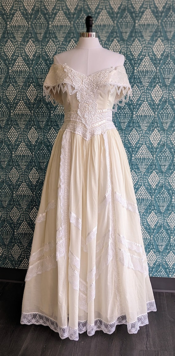 Vintage Jessica McClintock Wedding Gown Size 11/12