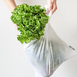 Reusable Produce bag, reusable grocery bag, ripstop nylon, size x-large, bulk bin, flour bag