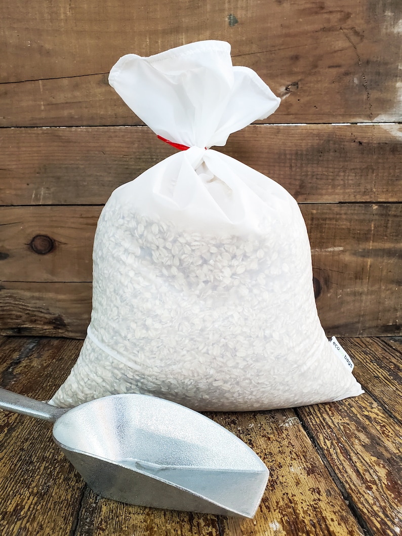 Reusable Produce bag, reusable grocery bag, ripstop nylon, size x-large, bulk bin, flour bag image 3
