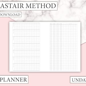 Alastair Methode A6 druckbare Planer Einlage, undatierte pdf druckbare Beilage für A6 Planer, pdf download, Wocheneinlage mit Montag Start